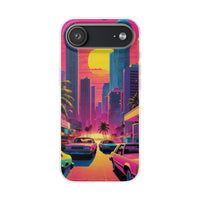 Neon Drive Sunset City Phone Case