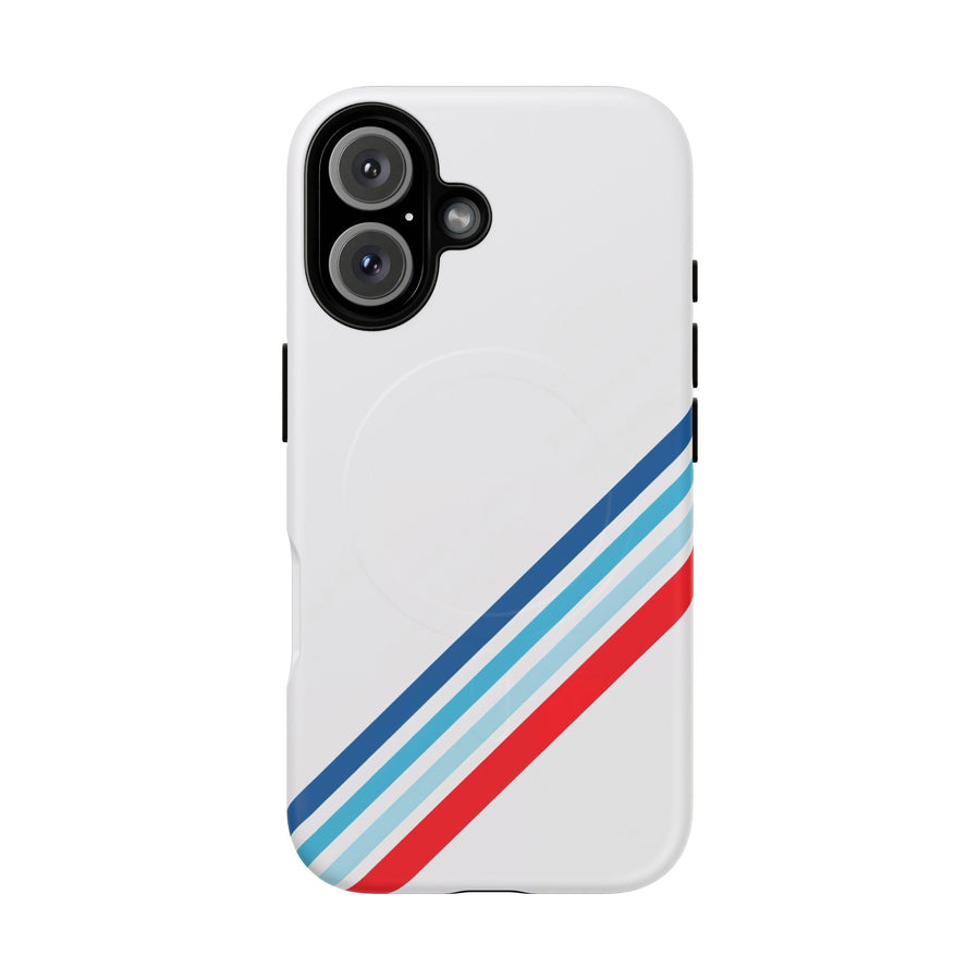 Retro Racing Stripe iPhone Case - Shockproof MagSafe® Compatible