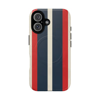 Retro Monaco Stripe Matte iPhone Case - Shockproof MagSafe® Compatible