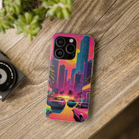 Neon Drive Sunset City Phone Case
