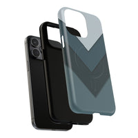 Midnight Chevron iPhone Case - Luxury Shockproof MagSafe® Tough Cover