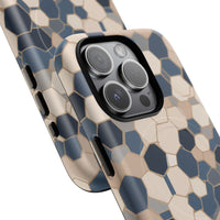 Geometric Honeycomb Pattern iPhone Case - Shockproof MagSafe® Compatible