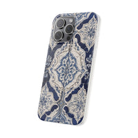 Blue & White Moroccan Tile Phone Case - Mediterranean Pattern Style