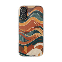 Abstract Autumn Leaves Waves Phone Case
