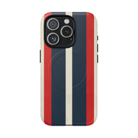 Retro Monaco Stripe Matte iPhone Case - Shockproof MagSafe® Compatible