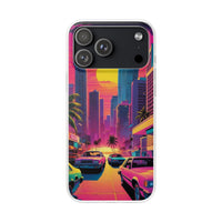 Neon Drive Sunset City Phone Case