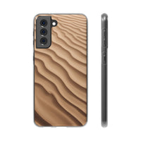 Golden Sand Ripple Pattern Phone Case - Minimal Beach Texture Design