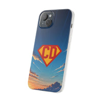 Personalised Superman-Inspired Phone Case - Custom Initials Hero Emblem