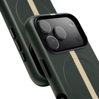 British Racing Green Stripe iPhone Case – Shockproof MagSafe® Compatible Cover