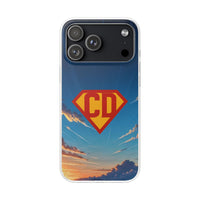 Personalised Superman-Inspired Phone Case - Custom Initials Hero Emblem
