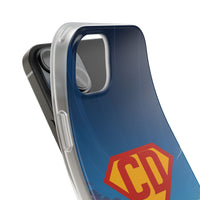 Personalised Superman-Inspired Phone Case - Custom Initials Hero Emblem