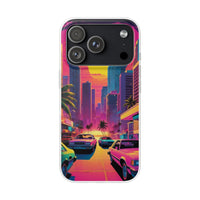 Neon Drive Sunset City Phone Case