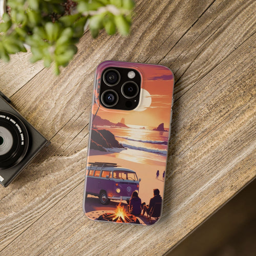 Beach Bonfire Sunset Phone Case