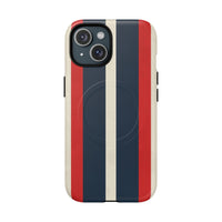 Retro Monaco Stripe Matte iPhone Case - Shockproof MagSafe® Compatible