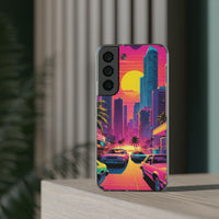 Neon Drive Sunset City Phone Case
