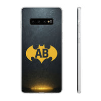 Personalised Bat Superhero Phone Case - Custom Initials Design
