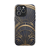 Art Deco Gold Fan iPhone Case - Great Gatsby Vintage Glamour, Shockproof MagSafe® Compatible