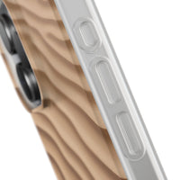 Golden Sand Ripple Pattern Phone Case - Minimal Beach Texture Design