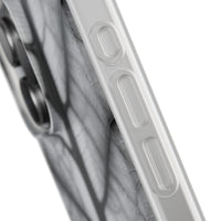 Macro Leaf Vein Pattern Phone Case - Elegant Monochrome Nature Design