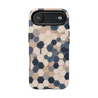 Geometric Honeycomb Pattern iPhone Case - Shockproof MagSafe® Compatible