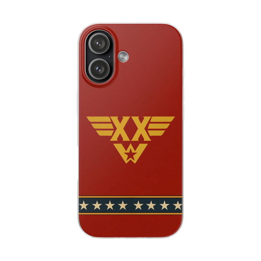 Personalised Wonder Woman Inspired Phone Case - Custom Initials Superhero Design