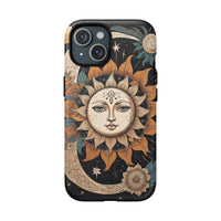 Boho Celestial Sun & Moon Matte iPhone Case - Shockproof MagSafe® Compatible
