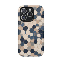 Geometric Honeycomb Pattern iPhone Case - Shockproof MagSafe® Compatible