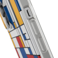 Modern Mondrian-Style Stripe Phone Case - Primary Colours & White