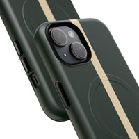 British Racing Green Stripe iPhone Case – Shockproof MagSafe® Compatible Cover