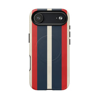 Retro Monaco Stripe Matte iPhone Case - Shockproof MagSafe® Compatible