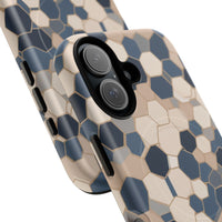 Geometric Honeycomb Pattern iPhone Case - Shockproof MagSafe® Compatible
