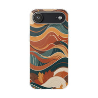 Abstract Autumn Leaves Waves Phone Case