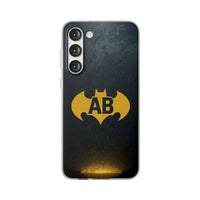 Personalised Bat Superhero Phone Case - Custom Initials Design