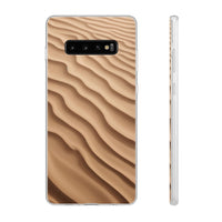 Golden Sand Ripple Pattern Phone Case - Minimal Beach Texture Design