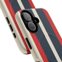 Retro Monaco Stripe Matte iPhone Case - Shockproof MagSafe® Compatible