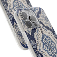 Blue & White Moroccan Tile Phone Case - Mediterranean Pattern Style