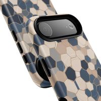 Geometric Honeycomb Pattern iPhone Case - Shockproof MagSafe® Compatible