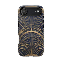 Art Deco Gold Fan iPhone Case - Great Gatsby Vintage Glamour, Shockproof MagSafe® Compatible