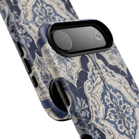 Mediterranean Tile iPhone Case – Blue & White, Shockproof MagSafe® Compatible