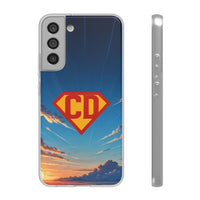 Personalised Superman-Inspired Phone Case - Custom Initials Hero Emblem