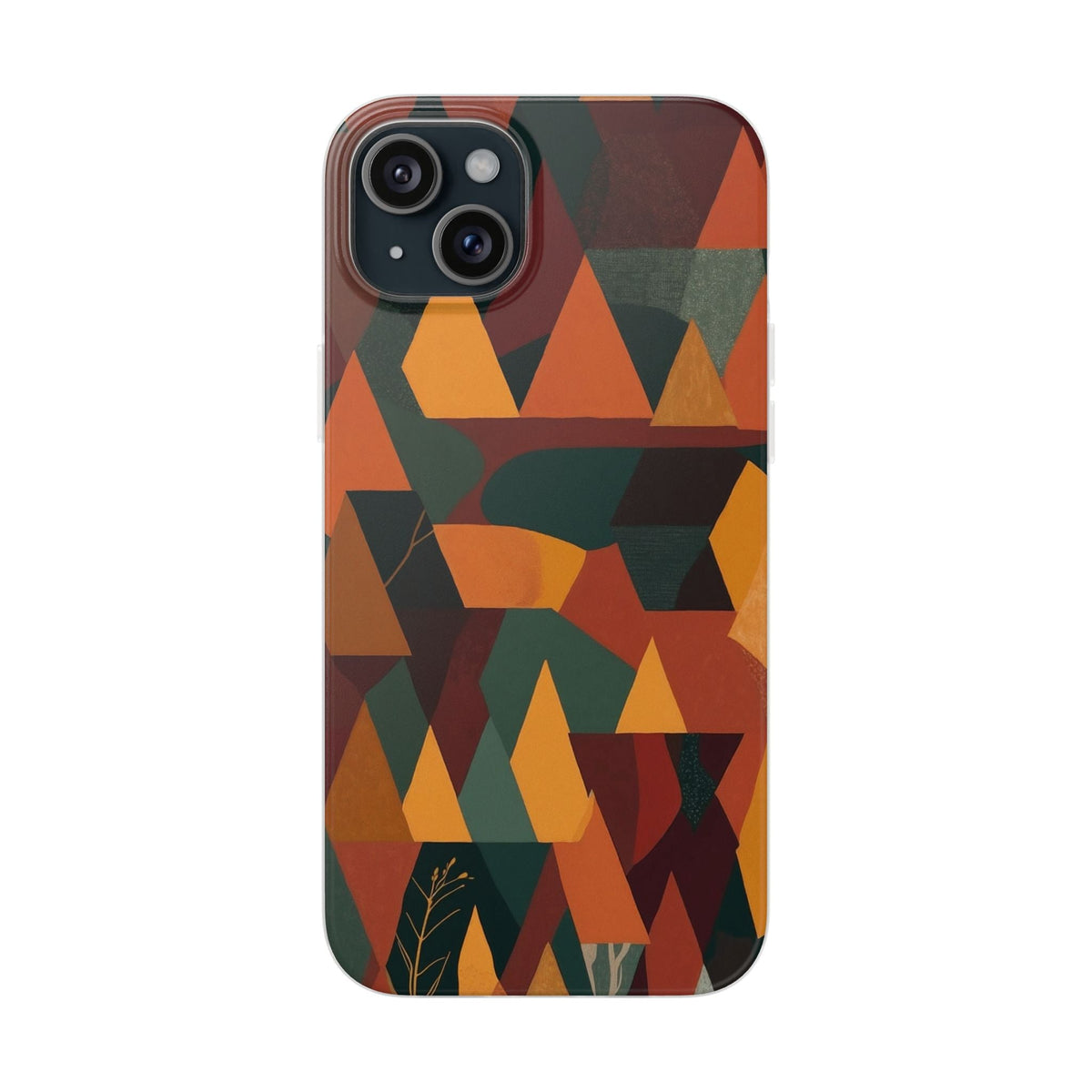 Geometric Autumn Forest Phone Case