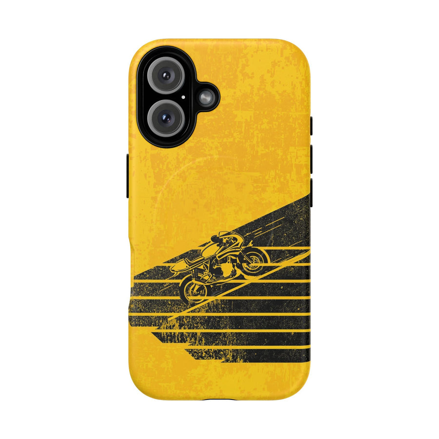 Motorbike Rider Matte iPhone Case - Shockproof MagSafe® Compatible Cover