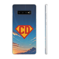 Personalised Superman-Inspired Phone Case - Custom Initials Hero Emblem