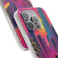 Neon Drive Sunset City Phone Case