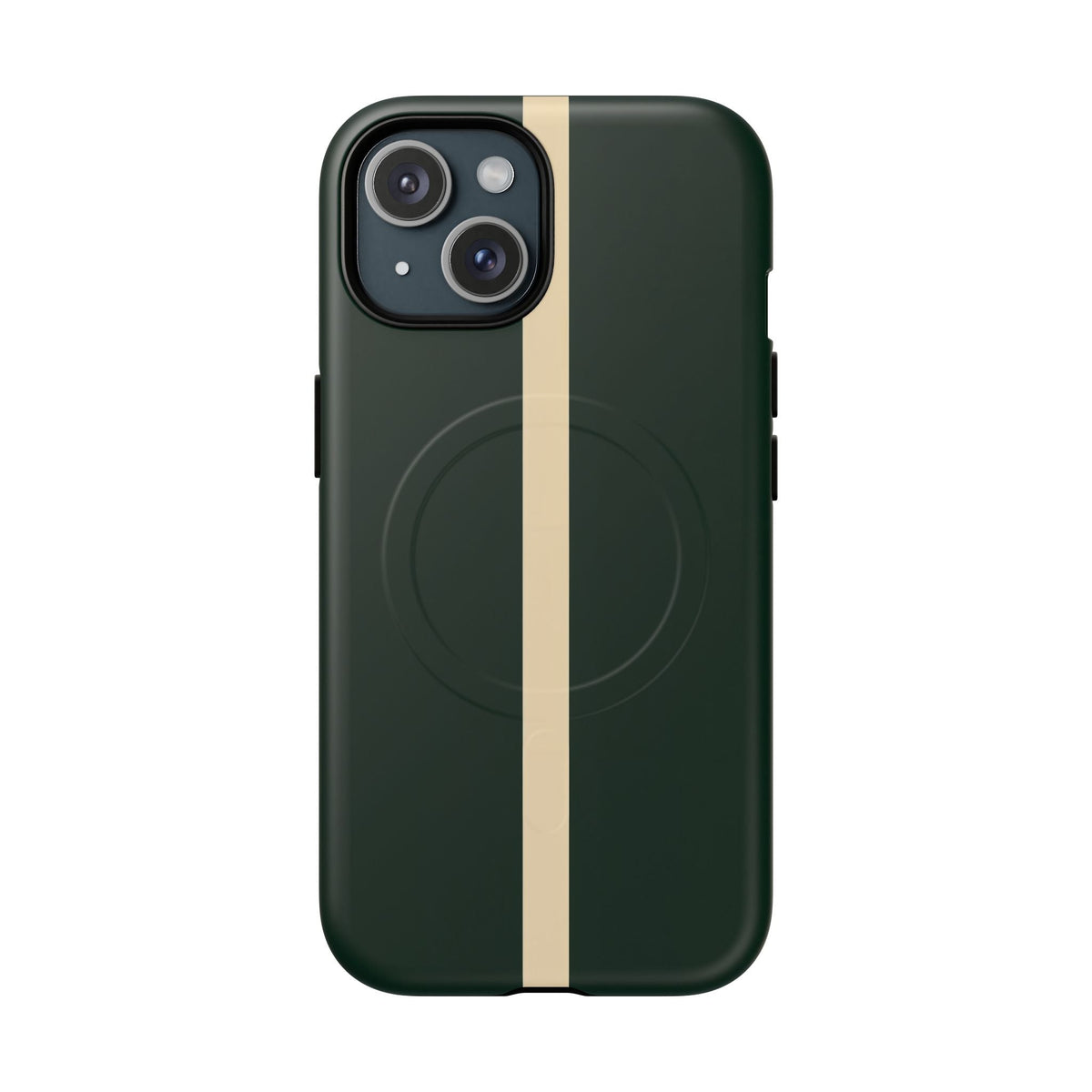 British Racing Green Stripe iPhone Case – Shockproof MagSafe® Compatible Cover