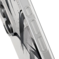 Japanese Ink Brush Strokes Phone Case - Minimal Black & White Abstract