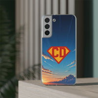 Personalised Superman-Inspired Phone Case - Custom Initials Hero Emblem
