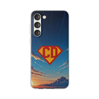 Personalised Superman-Inspired Phone Case - Custom Initials Hero Emblem