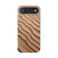 Golden Sand Ripple Pattern Phone Case - Minimal Beach Texture Design