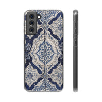 Blue & White Moroccan Tile Phone Case - Mediterranean Pattern Style